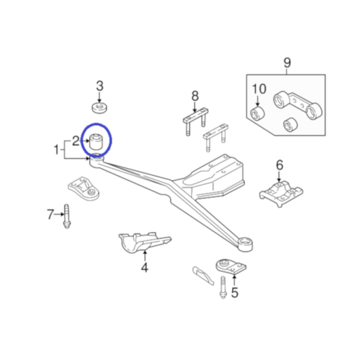 Diferentsiaalipedaali puks Subaru Impreza / Forester jaoks (41322AC060)