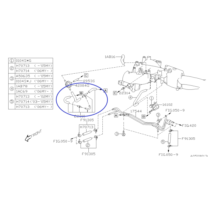 Przewód Podciśnienia do Subaru Impreza / Forester / Baja / 22310AC241