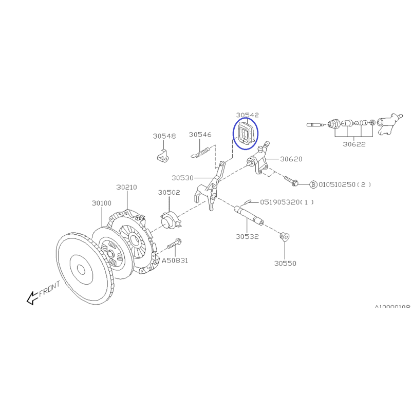 Coperchio di rilascio della polvere per Subaru / 30542AA040