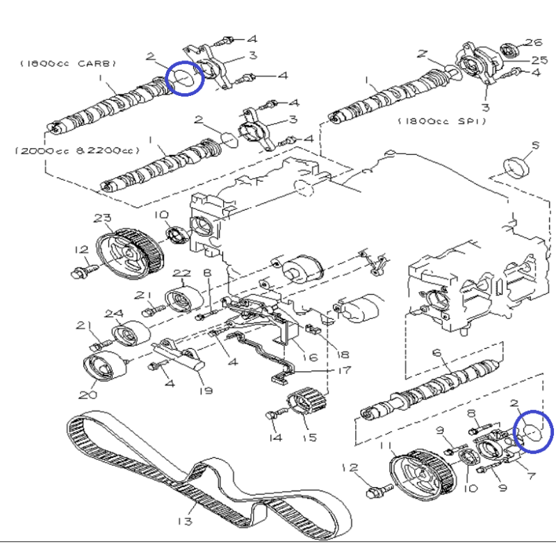 O-krúžok vačkového hriadeľa pre Subaru Legacy / Impreza / Forester / 806946030