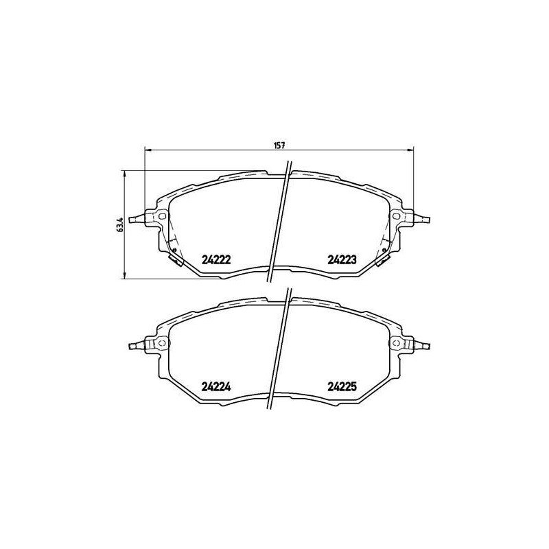 Brembo bromsbelägg bak passar Subaru Impreza / Forester / Legacy
