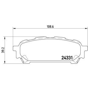 REMSA Brzdové doštičky zadné vhodné pre Subaru Impreza / Forester