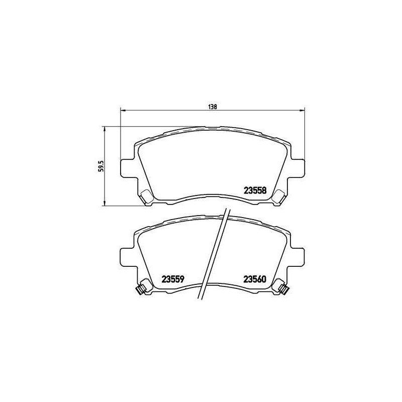Предни спирачни накладки Brembo, подходящи за Subaru Impreza / Forester / Legacy