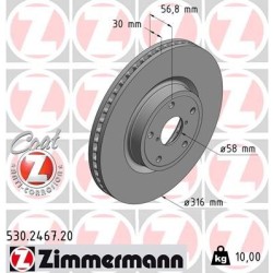 Predné brzdové kotúče Zimmermann pre Subaru Levorg / Legacy / Outback / 26300AL010