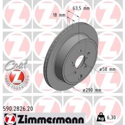 Discuri de frână ventilate Zimmermann 290mm REAR pentru Subaru Outback / BRZ
