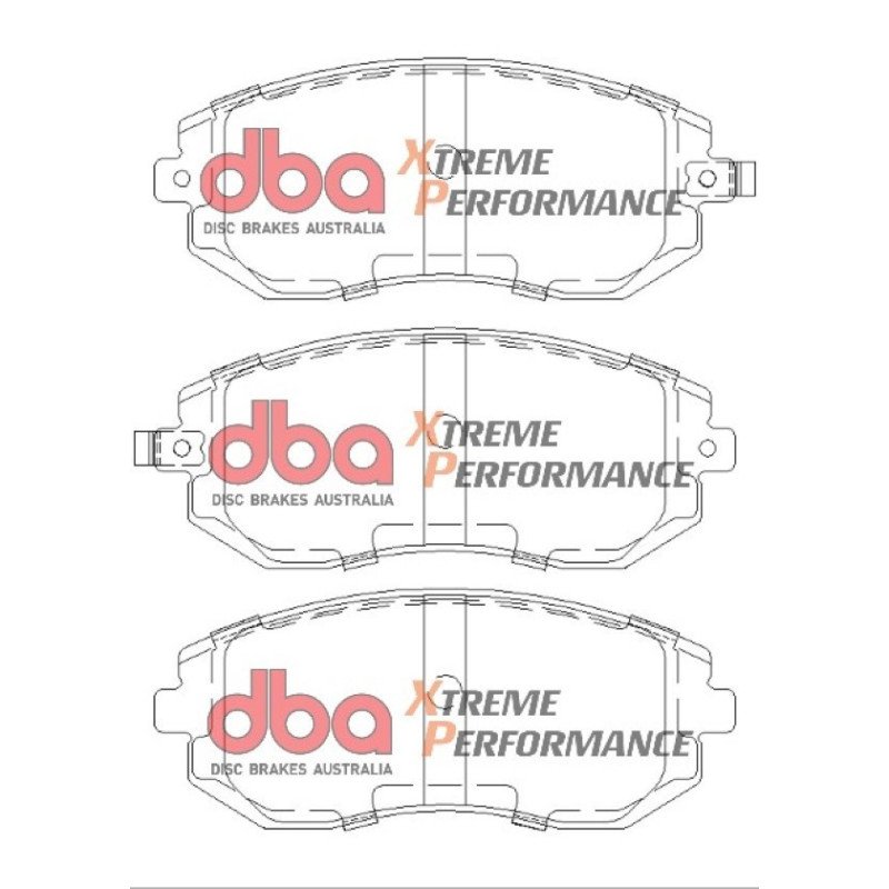 FRONT Bromsar DBA T3-skivor och Xtreme Performance-klossar för Subaru Forester/Impreza/Legacy