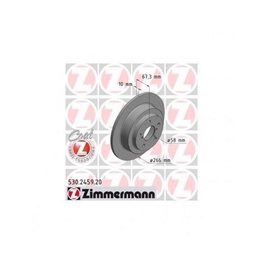 Zimmermann 266mm Disc Brakes REAR fits Subaru Impreza / Forester / Legacy / Outback