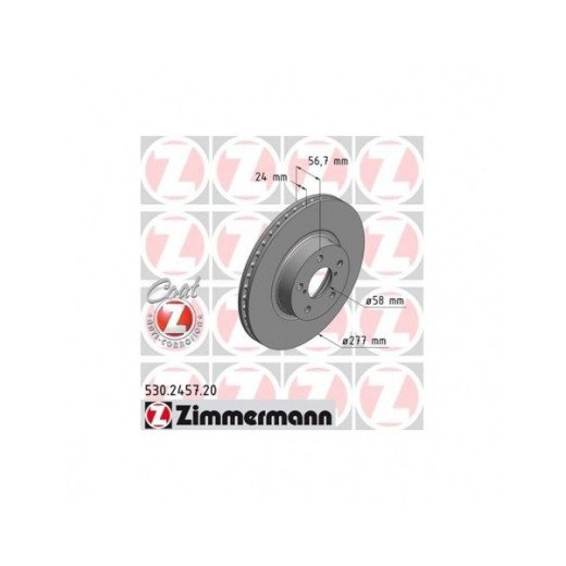 Disques de frein Zimmermann 277mm AVANT pour Subaru Impreza / Forester / Legacy / Outback